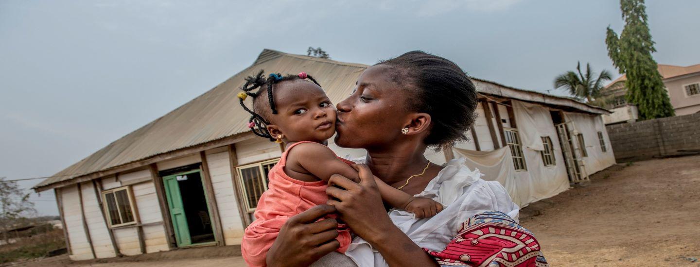 Nigeria woman and baby