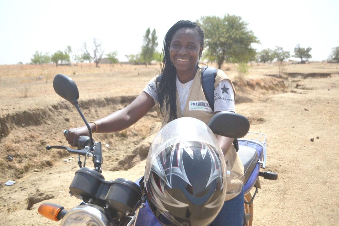 Burkina Faso RE on motorcycle